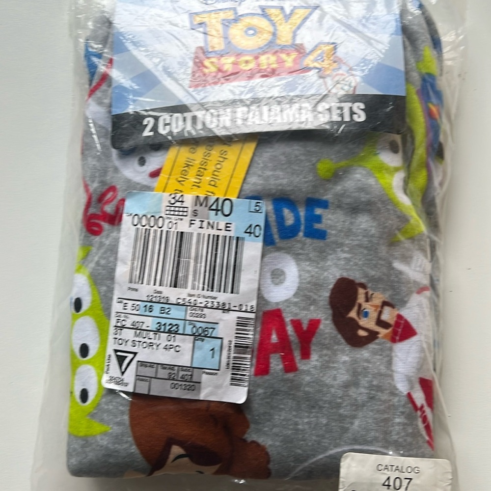 Disney Toy Story 4 Boys 3T PJs - 2 Set